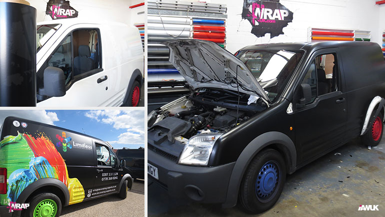 vehicle-colour-change-wraps-matt-black-van